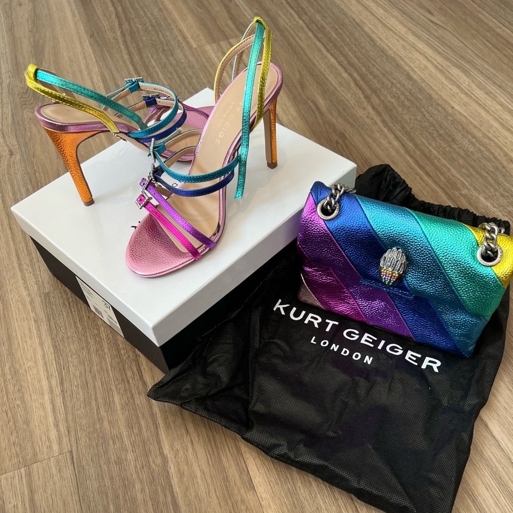 Kurt Geiger London handbag and shoes size 7